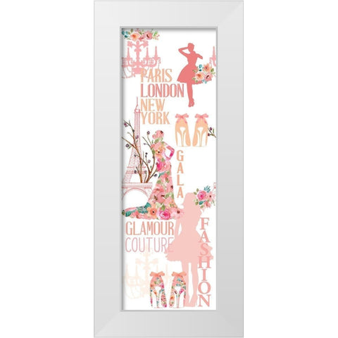 Fashion Floral White Modern Wood Framed Art Print by Bailey, Ann