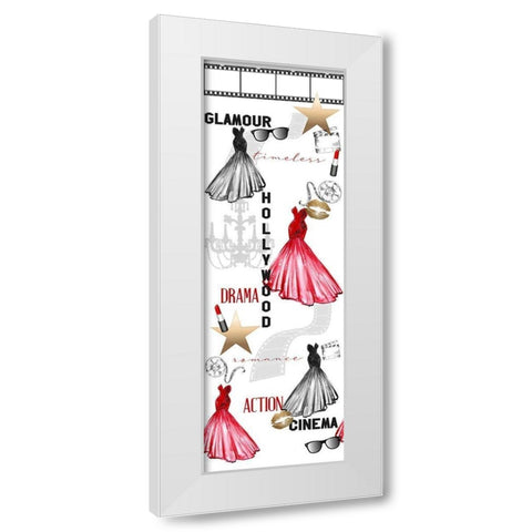 Hollywood White Modern Wood Framed Art Print by Bailey, Ann