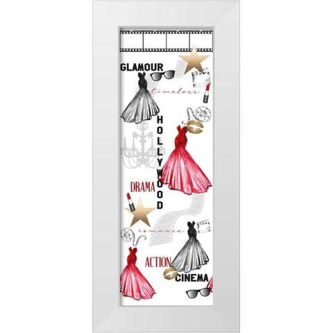 Hollywood White Modern Wood Framed Art Print by Bailey, Ann