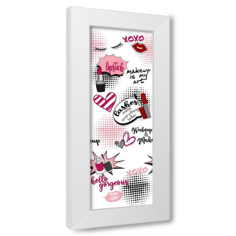 Makeup White Modern Wood Framed Art Print by Bailey, Ann