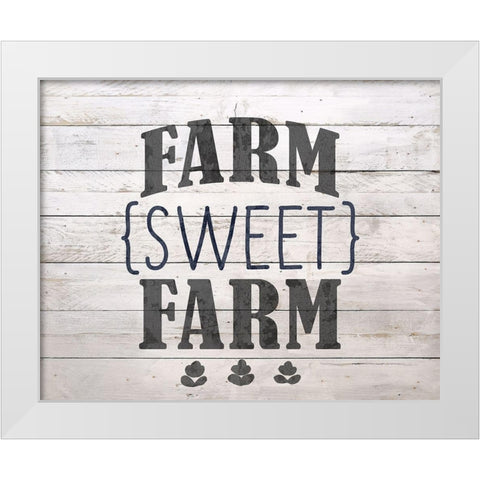 Farm Sweet Farm White Modern Wood Framed Art Print by Bailey, Ann
