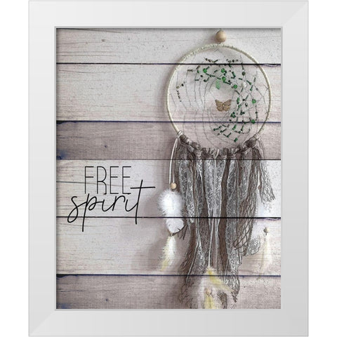 Free Spirit White Modern Wood Framed Art Print by Bailey, Ann