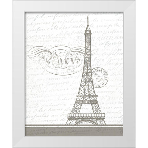 In Paris 2 White Modern Wood Framed Art Print by Bailey, Ann