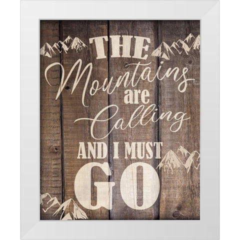 The Mountains White Modern Wood Framed Art Print by Bailey, Ann