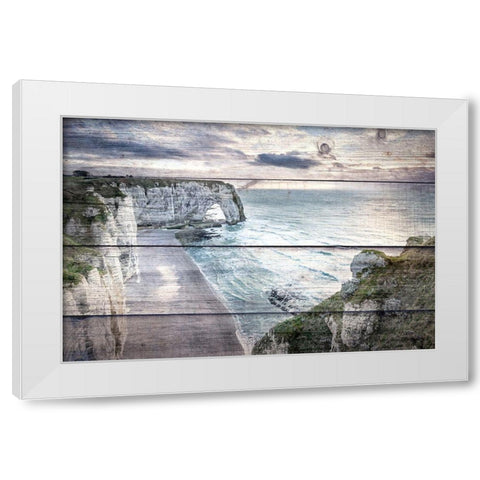 Cliff View White Modern Wood Framed Art Print by Bailey, Ann