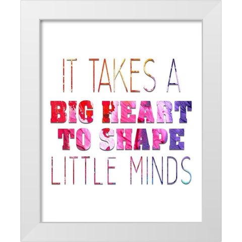 Little Minds White Modern Wood Framed Art Print by Bailey, Ann