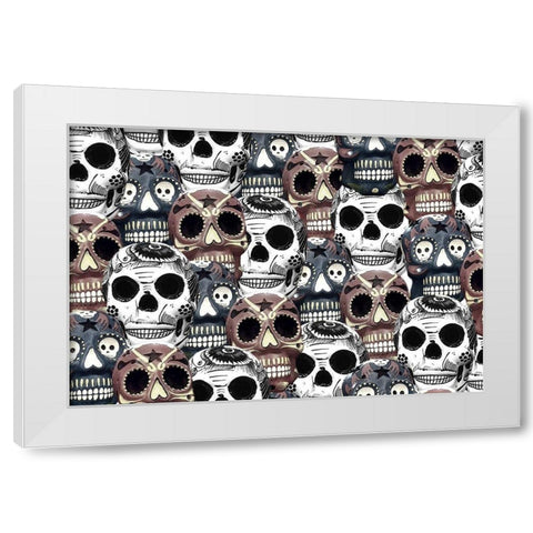 Day of the Dead White Modern Wood Framed Art Print by Bailey, Ann