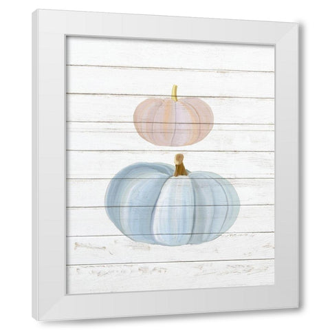 Pumpkins 1 White Modern Wood Framed Art Print by Bailey, Ann