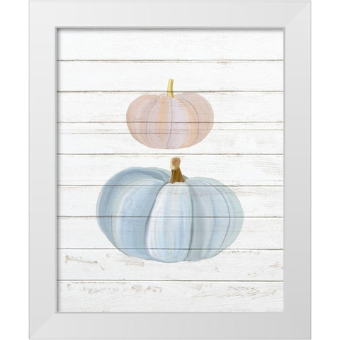 Pumpkins 1 White Modern Wood Framed Art Print by Bailey, Ann