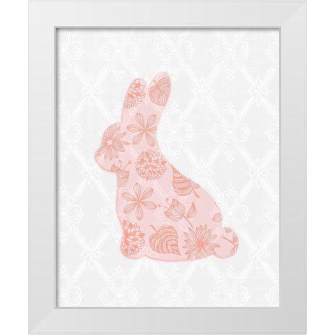 Bunny 2 White Modern Wood Framed Art Print by Bailey, Ann
