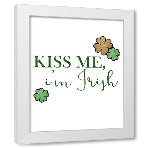 Kiss Me White Modern Wood Framed Art Print by Bailey, Ann