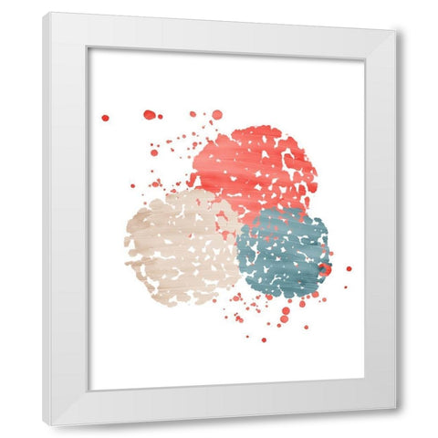 Coral Pom Pom 1 White Modern Wood Framed Art Print by Bailey, Ann