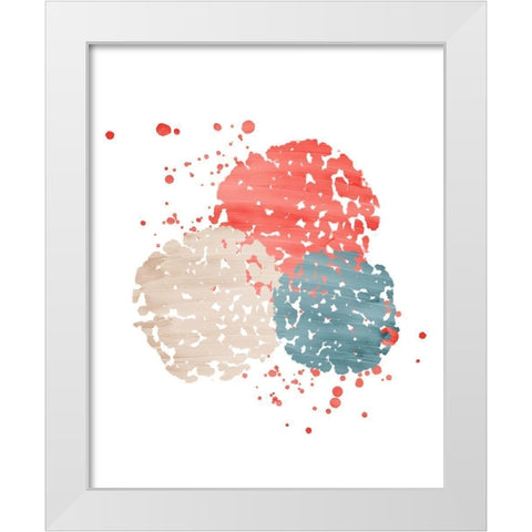 Coral Pom Pom 1 White Modern Wood Framed Art Print by Bailey, Ann