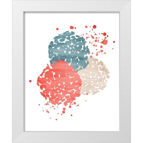 Coral Pom Pom 2 White Modern Wood Framed Art Print by Bailey, Ann