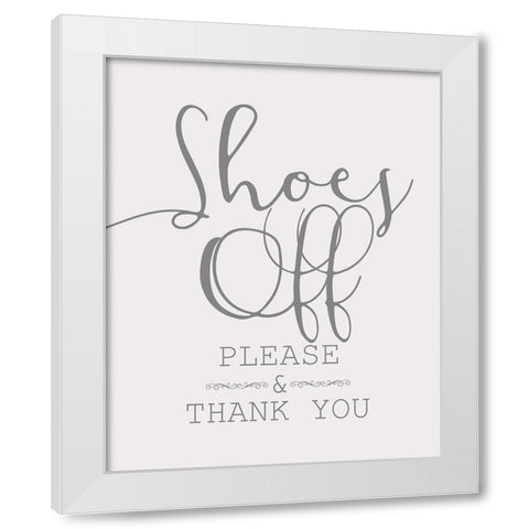 Shoes Off White Modern Wood Framed Art Print by Bailey, Ann