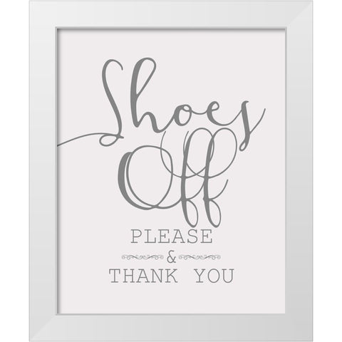 Shoes Off White Modern Wood Framed Art Print by Bailey, Ann