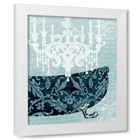 Chandelier 1 White Modern Wood Framed Art Print by Bailey, Ann