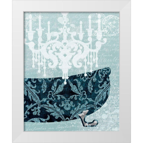 Chandelier 1 White Modern Wood Framed Art Print by Bailey, Ann