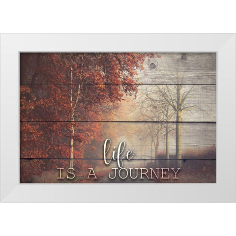 A Journey White Modern Wood Framed Art Print by Bailey, Ann