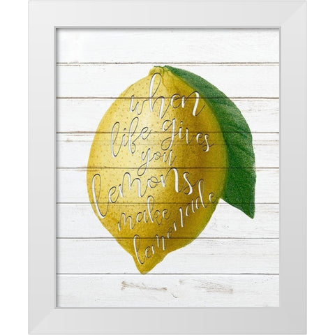 Make Lemonade White Modern Wood Framed Art Print by Bailey, Ann