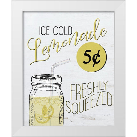 Ice Cold Lemonade v2 White Modern Wood Framed Art Print by Bailey, Ann