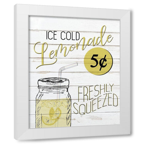Ice Cold Lemonade White Modern Wood Framed Art Print by Bailey, Ann