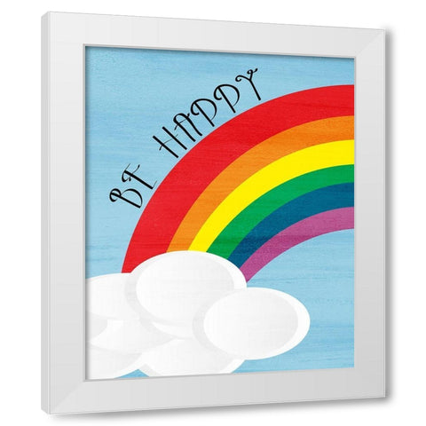 Happy Joy 1 White Modern Wood Framed Art Print by Bailey, Ann