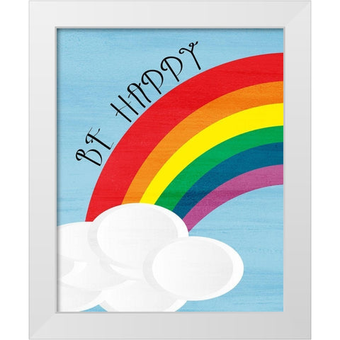 Happy Joy 1 White Modern Wood Framed Art Print by Bailey, Ann
