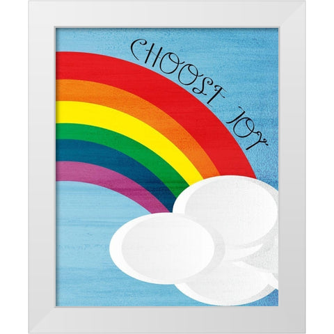 Happy Joy 2 White Modern Wood Framed Art Print by Bailey, Ann