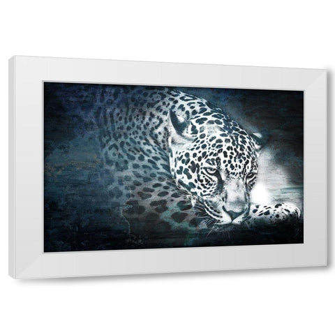 Jungle Cat White Modern Wood Framed Art Print by Bailey, Ann
