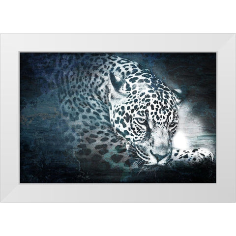 Jungle Cat White Modern Wood Framed Art Print by Bailey, Ann
