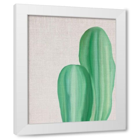 Linen Cactus 2 White Modern Wood Framed Art Print by Bailey, Ann