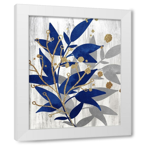 Blue and Grey 1 White Modern Wood Framed Art Print by Bailey, Ann