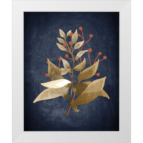 Botanical Blue 1 White Modern Wood Framed Art Print by Bailey, Ann