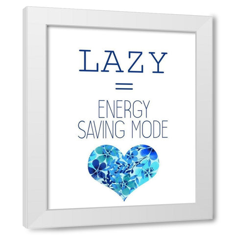 Lazy White Modern Wood Framed Art Print by Bailey, Ann