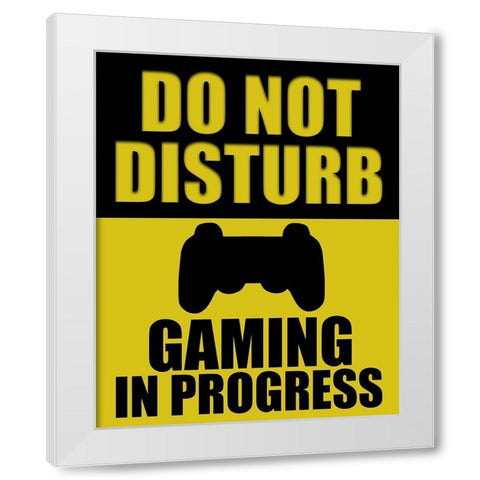 Do Not Disturb White Modern Wood Framed Art Print by Bailey, Ann