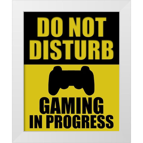 Do Not Disturb White Modern Wood Framed Art Print by Bailey, Ann