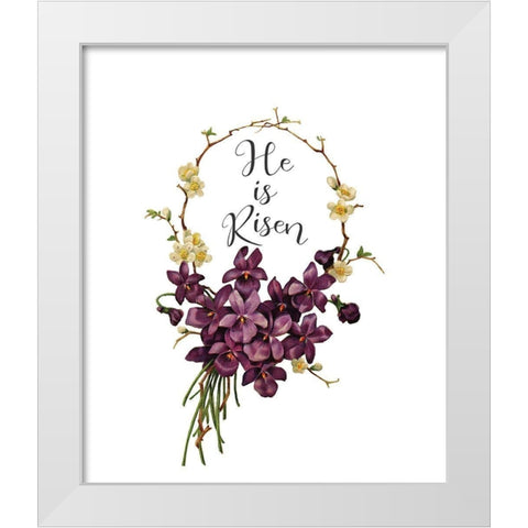 Happy Easter 2 White Modern Wood Framed Art Print by Bailey, Ann