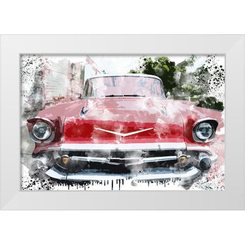 Old Red White Modern Wood Framed Art Print by Bailey, Ann