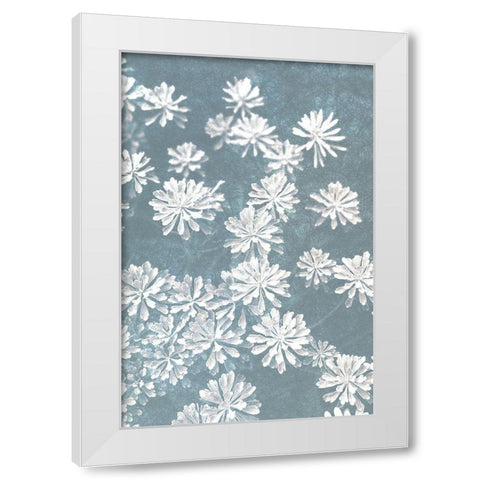 Blooms Falling White Modern Wood Framed Art Print by Bailey, Ann