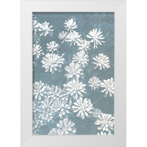 Blooms Falling White Modern Wood Framed Art Print by Bailey, Ann