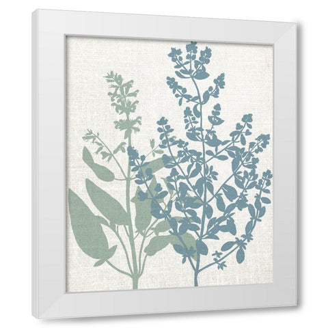 Linen Herbs 2 White Modern Wood Framed Art Print by Bailey, Ann