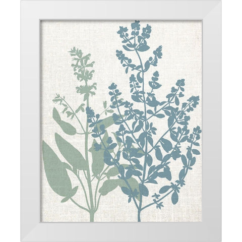 Linen Herbs 2 White Modern Wood Framed Art Print by Bailey, Ann