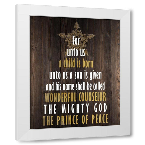 The Prince of Peace White Modern Wood Framed Art Print by Bailey, Ann