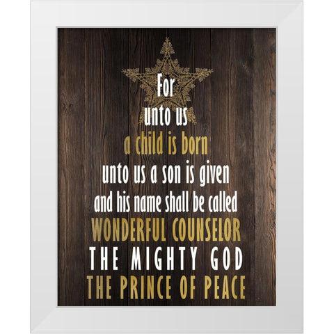 The Prince of Peace White Modern Wood Framed Art Print by Bailey, Ann