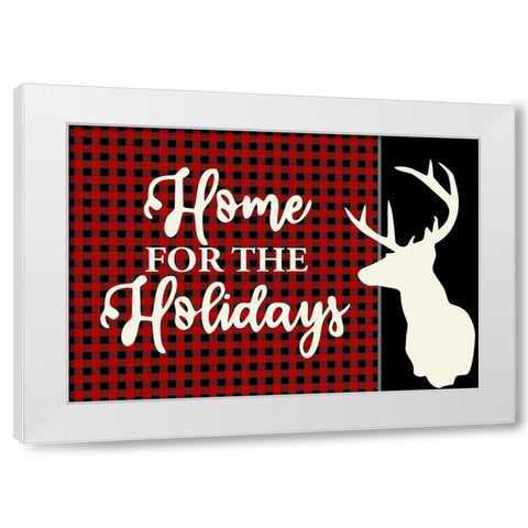 Home for the Holidays White Modern Wood Framed Art Print by Bailey, Ann