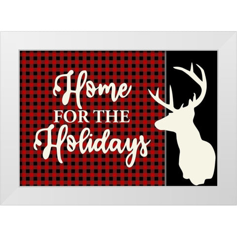 Home for the Holidays White Modern Wood Framed Art Print by Bailey, Ann