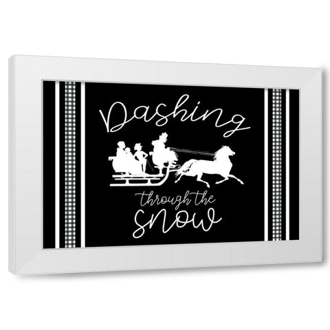 Dashing White Modern Wood Framed Art Print by Bailey, Ann