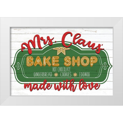 Mrs Claus White Modern Wood Framed Art Print by Bailey, Ann
