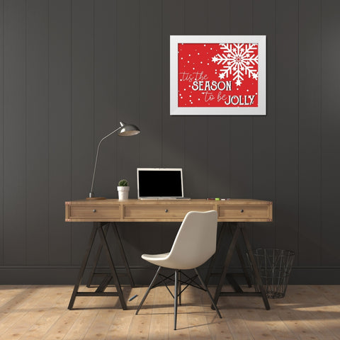 Jolly White Modern Wood Framed Art Print by Bailey, Ann